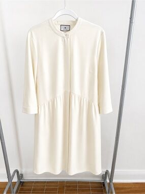 Tuckernuck Ivory Silk Royal Shirt Dress